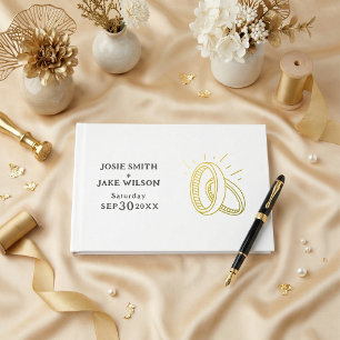 Livre d'or en feuille d'or Bagues