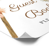 Livre d'or en herbe de Pampas de palmier séché Boh (Coin)