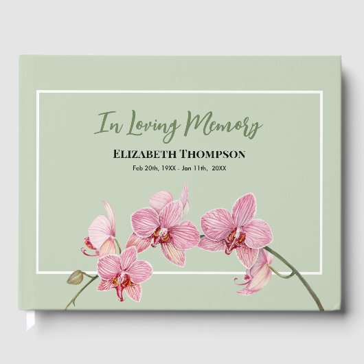 Livre D'or En Mémoire Amoureuse Funeral Watercolor Hydrangea (Recto)