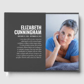 Livre D'or En Mémoire Amoureuse Mémorial Photo Simple Moderne (Recto)