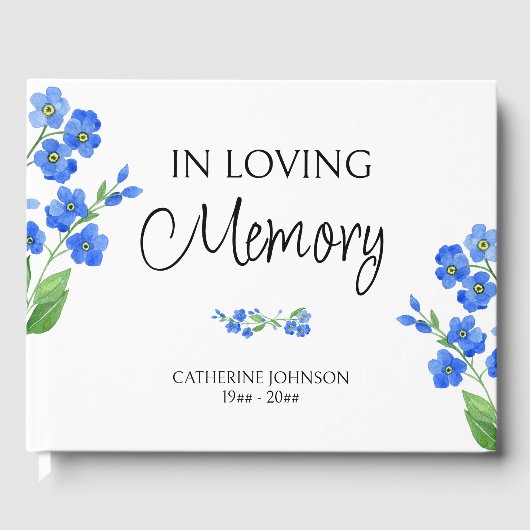 Livre D'or En mémoire amoureuse Oubliez-moi pas les condoléan (Recto)