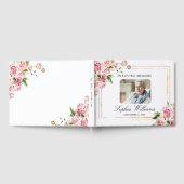Livre D'or En Mémoire d'amour Fleurs roses et funérailles ver (Complet)