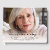 Livre D'or En Mémoire d'amour Funérailles photo complète (Recto)