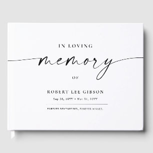 Livre D'or En mémoire d'amour Noir & Blanc funérailles commém
