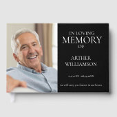 Livre D'or En mémoire d'amour photo minimale (Recto)