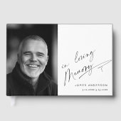 Livre D'or En mémoire d'amour Simple photo funérailles (Recto)