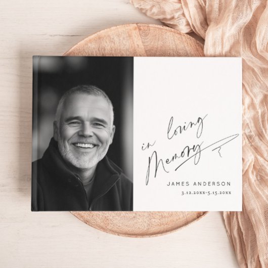 Livre D'or En mémoire d'amour Simple photo funérailles