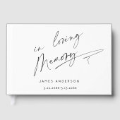 Livre D'or En Mémoire d'amour Simple Script Funeral (Recto)