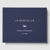 Livre D'or En Memoriam Elegant Memorial Guest Book (Recto)