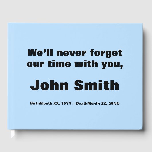 Livre d'or en signe de deuil et de sincérité (Recto)