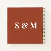 Livre d'or en terre cuite marron pour mariage (Dos)