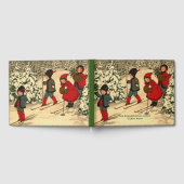 Livre D'or Enfants vintage skiant à travers une forêt enneigé (Complet)