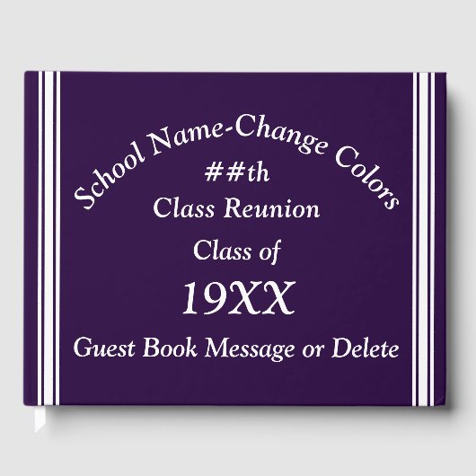 Livre D'or Entièrement Personnalisable, Classe Reunion Guest (Recto)