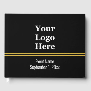 Livre D'or Entreprise Black White & Gold Votre logo ici