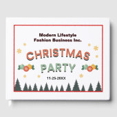 Livre D'or Entreprise Fun Noël fête sur mesure (Recto)