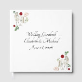 Livre D'or Equestrian Red Floral Rustic Wedding (Recto)