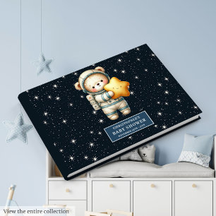 Livre D'or Espace personnalisé Teddy Bear Guest Book Baby Boy