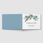 Livre D'or Eté Bleu Vert Aquarelle Mariage Floral (Complet)