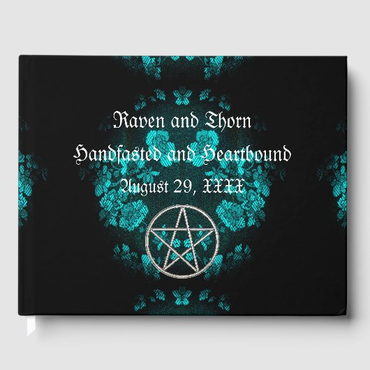 Livre D'or Eternal Handfast/Mariage Pentacle Turquoise Ste (Recto)