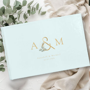 Livre D'or Eucalyptus, Ampersand, Or Bleu, Mariage