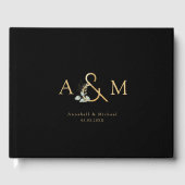 Livre D'or Eucalyptus, Ampersand, Or noir, Mariage (Recto)