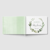 Livre D'or Eucalyptus couronne baby shower neutre (Complet)