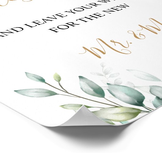 Livre d'or Eucalyptus Feuille Mariage de verdure (Coin)