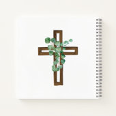 Livre d'or Eucalyptus Modern Cross Baptism (Dos)