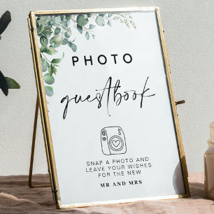 Livre d'or Eucalyptus Photo   Panneau Mariage mode