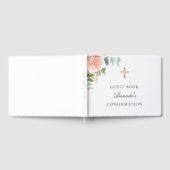 Livre D'or Eucalyptus rose floral fille Confirmation (Complet)