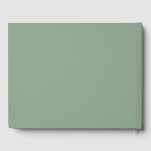 Livre D'or Eucalyptus simple Aquarelle Mariage vert (Verso)