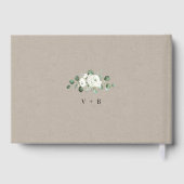 Livre D'or Eucalyptus Verdure blanc floral rustique mariage (Verso)