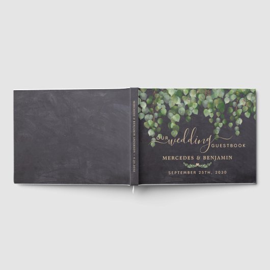 Livre D'or Eucalyptus Vert Mariage rustique (Complet)