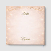 Livre D'or Fairy Light Rustic Wedding Guest Book (Verso)