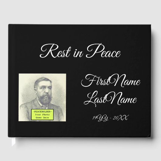 Livre D'or Fancy, Respectable Funeral/Memorial Guest Book (Recto)