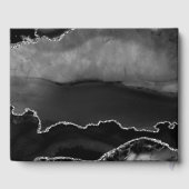 Livre D'or Faux Black Marbré Agate Elégante Parties scintilla (Verso)