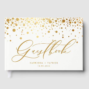 Livre D'or Faux Gold Foil Confetti Mariage