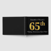 Livre D'or Faux Gold Look 65e anniversaire Mariage + Noms (Complet)