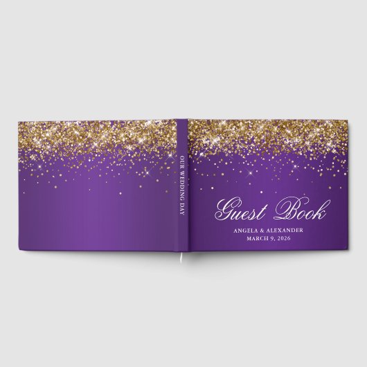 Livre D'or Faux Gold Parties scintillant Royal Purple Ombre M (Complet)