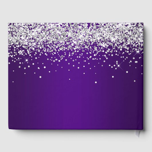 Livre D'or Faux Parties scintillant Argent Indigo Purple Ombr (Verso)