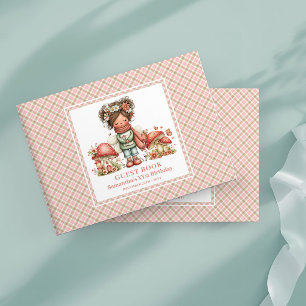 Livre D'or Fée adorable rose florale fille anniversaire invit
