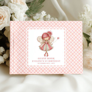 Livre D'or Fée Étincelante Fille Anniversaire Floral Rose Inv