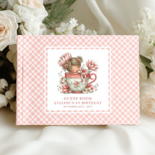 Livre d'or Fée gracieuse Fille Anniversaire Rose F