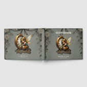 Livre D'or Fée Steampunk avec ailes d'or et horloge antique (Complet)