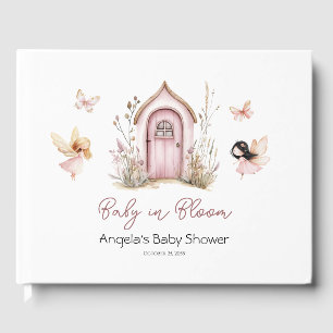 Livre D'or Fées roses bébé dans le Baby shower papillon en fl