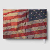 Livre D'or Félicitations à la retraite drapeau rustique améri (Verso)