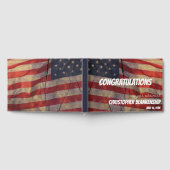 Livre D'or Félicitations à la retraite drapeau rustique améri (Complet)