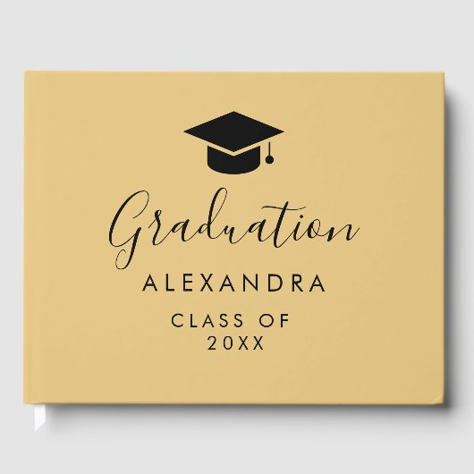 Livre D'or Félicitations Black Gold Graduation (Recto)