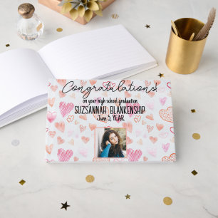 Livre D'or Félicitations pour la graduation Motif cardiaque s