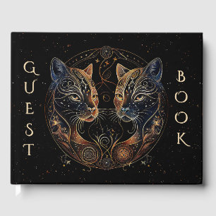 Livre D'or Feline artistique Cercle Twin Cats